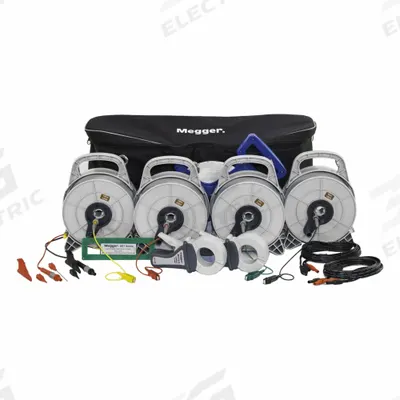 MEGGER Earth Test Kit: 65.6 ft_98.4 ft Cable Lg - Stake Kits