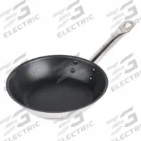VOLLRATH Fry Pan: Non-Stick, 8 in Top Dia, Stainless Steel, Silver, Stainless Steel, NSF Certified (MPN N3808). Key specifications — Brand: VOLLRATH; Handle Color: Silver; NSF Certified: Yes; Product Type: Fry Pan; Body Color: Silver; Handle Material: Stainless Steel; Body Material: Stainless Steel; Handle Type: Welded.