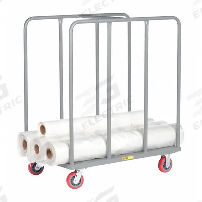 LITTLE GIANT Platform Truck: 3,600 lb, 60 in L x 24 in W x 9 in H Deck, Solid, 12 ga Deck - Side-Rail Platform Trucks For Long Materials