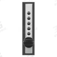 SIMPLEX Cabinet Lock: Satin Chrome, Spring Latch, 5 1/4 in Body Ht, 7/8 in Body Wd, 3/4 in Body Dp (MPN C960226D41). Key specifications — Finish: Satin Chrome; Latch Type: Spring Latch; Brand: SIMPLEX; Manufacturer Part Number: C960226D41.