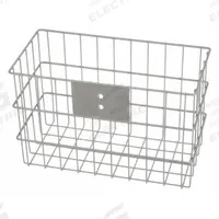 MARLIN STEEL WIRE PRODUCTS Storage Basket: Rack Basket, Steel, Powder Coated, Gray, Wall (MPN 00-02035005-04)
