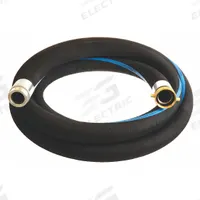 Water Suction and Discharge Hose: 4 in Hose Inside Dia., 150 psi, Black, 4 in x 4 in Fitting Size (MPN RSG400-50MF-G). Key specifications — Temp. Range: -25° to 200°F; Hose Color: Black; Brand: CONTINENTAL.