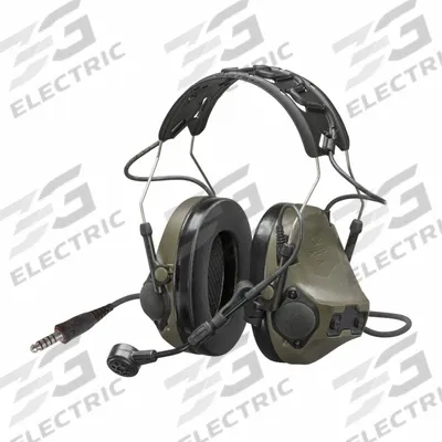3M Headset: Over the Head, Helmet Mounted Earmuff, 23 dB NRR, Wired, Listen/Talk - Tactical Over-the-Head Headsets for Communication
