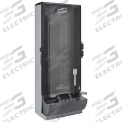 DIXIE Spork Dispenser: Series B, Lever, Wall, 24 3/4 in Ht, 8 3/4 in Dp, Black (MPN SSPKPD120). Key specifications — attr561783: No; attr561782: No; attr561784: No; attr557433: Spork Dispenser; attr561777: No; attr557430: Spork; attr557440: Wall; attr557442: No.