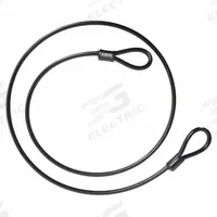 ABUS Security Cables: Straight Cable, 8 ft Lg, 5/16 in Cable Dia, Black (MPN 8/250 NON-COILED CABLE). Key specifications — Includes Chain Cover: No; Coating Material: Vinyl; Environment: Indoor and Outdoor; Brand: ABUS.