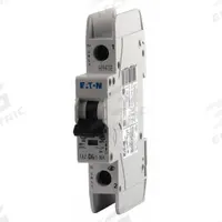 EATON IEC Miniature Circuit Breaker: 1 A Amps, 48V DC, 10kA at 277/480V AC, Screw Clamp, FAZ-NA (MPN FAZ-C1/1-NA-SP). Key specifications — Brand: EATON; DC Voltage Rating: 48V DC; Max. AIR Rating: 10kA at 277/480V AC; Terminal Connection: Screw Clamp; AC Voltage Rating: 277/480V AC.