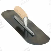 KRAFT TOOL Pool Trowel: Blade Material Blue Steel, Blade Shape Round, 5 in Blade Wd, 18 in Blade Lg (MPN CF292B). Key specifications — attr1008665: Camel Back; attr1005004: KRAFT TOOL; attr1008664: Wood.