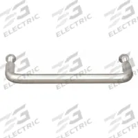 MONROE PMP Pull Handle: Threaded Holes, Brass, Silver, #8-32 Screw Size, 0.31 in, 1.31 in Projection (MPN PH-0124). Key specifications — Brand: MONROE PMP; Projection Type: Non-Recessed; Material: Brass; Finish: Dull Chrome; Color: Silver; Folding Type: Fixed; Mounting Type: Threaded Holes; Screw Size: #8-32.