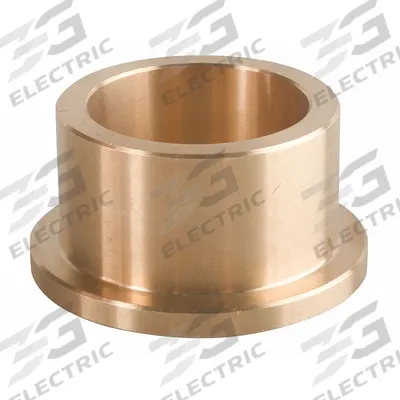 BUNTING BEARINGS Flanged Sleeve Bearing: Bronze, 30 mm Bore, 38 mm OD, 20 mm Lg - General Purpose Metallic Flanged Sleeve Bearings