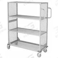 APPROVED VENDOR Stock Truck: 1,000 lb, Overall Dim. 20 in L x 53 in W x 62 in H, Fixed, 4 Shelves (MPN MC-4820). Key specifications — Caster/Wheel Configuration: (1) Swivel with Total Lock; Color: Gray; Shelf Adjustability: Fixed; Brand: APPROVED VENDOR.