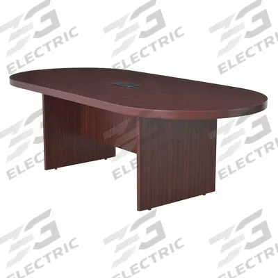REGENCY Conference Table: Racetrack Oval, Laminate, Mahogany, 95 in Overall Lg - Oval Conference Tables