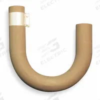 DAYTON U-Bend Fitting: Compatible with Dayton Infrared Tube Heaters, Flange-Mount (MPN 3F835). Key specifications — Product Type: Assembly Components; Compatible with Product Type: Dayton Infrared Tube Heaters; Mounting Type: Flange-Mount; Includes: 4 in Diameter Fitting with Tube Clamp; Overall Dimensions - H x W x D: 20 in x 20 in x 4 in; Brand: DAYTON; Material: Black Coated Aluminzed Steel.