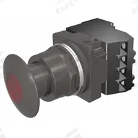 SIEMENS Mushroom Head Push Button: Illuminated, Mushroom Head Profile, Metallic, 30 mm, 1NO/1NC (MPN 52BP2D2AB). Key specifications — Brand: SIEMENS; Action: Maintained; Series: Class 52; Terminal Connection: Pressure Plate; Push Button Material Type: Metallic.