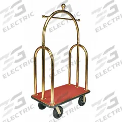 CSL Bellman Cart: 2 in Frame Dia, 45 in Overall Lg, 24 in Overall Dp, 77 in Overall Ht, Red, Black (MPN 3533BK-030-RED). Key specifications — attr1036728: CSL; attr1036739: Gold; attr1036747: Bellman Cart; attr1036732: (2) Rigid.
