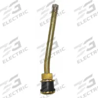 HALTEC Tire Valve: Tire Valve, Clamp-In, 180° Valve Stem Angle, Straight, Std Bore Valve Size, Gold (MPN TV-572-13). Key specifications — Valve Type: Clamp-In; Thread Size: 5/16-32; Valve Shape: Straight; Color: Gold; Product Type: Tire Valve; Standards: TR572; Compatible Vehicle Type: Trucks; Material: Brass.