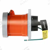 LEVITON Pin and Sleeve Receptacle: Orange, 125/250V AC, Three Phase, 60 A, 3 Pole, 4 Wire (MPN 460R12WLEV). Key specifications — Brand: LEVITON.