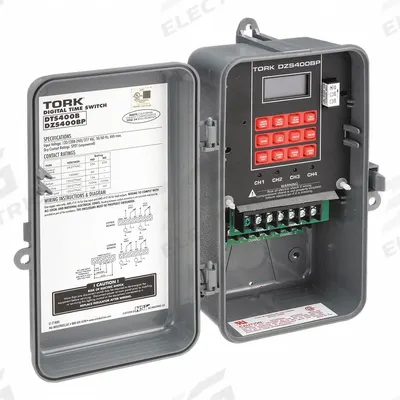 TORK Electronic Timer: 365 day, Astronomic, 120/208-240/277V AC, SPDT - Digital Timer Switches