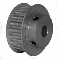 DAYTON Timing Pulley: Curvilinear, Fixed, For HTD Timing Belt Section, For 9 mm Belt Wd, 22 Teeth (MPN 22-5M09M6FA8). Key specifications — Brand: DAYTON; Finish: Clear Anodized; For Belt Series: Powerhouse®.