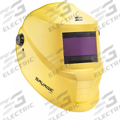 ESAB Welding Helmet: Auto-Darkening, 4 Arc Sensors, Yellow, Savage, W8-13 - Auto-Darkening Welding Helmets - Solid Color