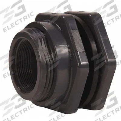 HAYWARD Bulkhead Tank Fitting: PVC Body, 1 1/4 in Female Socket Inside - PVC Through-Wall Fittings