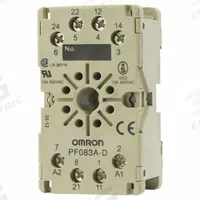 OMRON Relay Sockets and Hardware: 5 A Rating, DIN-Rail Socket Mounting, 8 Pins (MPN PF083A). Key specifications — Brand: OMRON.