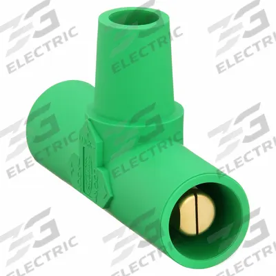 HUBBELL Paralleling Tee: Male-Male-Female, Green, 600V AC/600V DC, 400 A - Parallel Tees