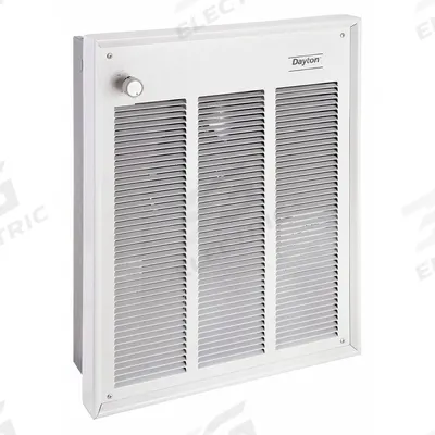 Dayton Recessed Electric Wall-Mount Heater: 1500 W/3000 W, 277V AC, Single Phase - Large Recessed Electric Wall Heaters