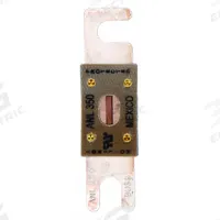 BUSSMANN Forklift Limiter Fuse: ANL Series, Bolt-On, Fast-Acting, 350 A, 80 V DC, Indicating, AC/DC (MPN ANL-350). Key specifications — Brand: BUSSMANN; Series: ANL; Equivalent Fuse Series: ANL & CNL.