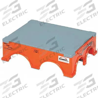 SANDEL Step Stool: 1 Steps, 5.3 in Overall Ht, 500 lb Load Cap, Plastic - Stackable Step Stools