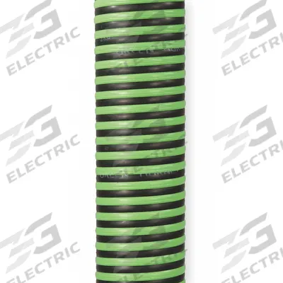 CONTINENTAL Water Suction and Discharge Hose: 1 1/4 in Hose Inside Dia., 50 psi, Black/Green - Thermoplastic Rubber Bulk Water Suction & Discharge Hoses with Polyethylene Helix Reinforcement