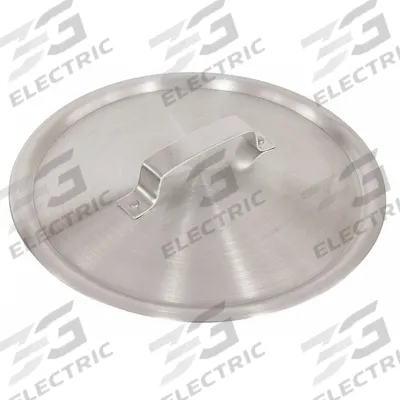 CRESTWARE Fry Pan Cover: 8 3/4 in Top Dia, Aluminum, Silver, Aluminum, Natural, 1.5 mm Gauge - Covers
