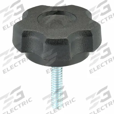 INNOVATIVE COMPONENTS Hand Knob: 5 Point, Plastic w/ Steel Thread, #10-24 Thread - 5-Arm Knobs with Threaded Stud