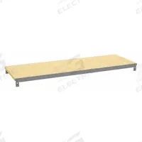 TENNSCO Shelf: 36 in x 12 in, 600 lb Load Capacity, Particleboard, Gray, Shelf (MPN ZAES-3612D). Key specifications — Decking Material: Particleboard; Includes: (2) Beams; Decking Finish: Unfinished; Shelf Configuration: Single Straight; Color: Gray; Frame Material: Steel; Brand: TENNSCO; Frame Finish: Zinc Plated.