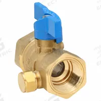 JOMAR VALVE Manual Two-Way Ball Valve: 3/4 in, Brass, Straight, FIP x FIP, Std Port Ball Port (MPN 102-304). Key specifications — Brand: JOMAR VALVE; Handle: Locking Tee.