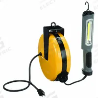 APPROVED VENDOR Extension Cord Reel with Hand Lamp: 50 ft Cord Lg, 18 AWG, SVT, 1,000 lm, 6500K (MPN 436G99). Key specifications — attr1327204: APPROVED VENDOR; attr1327206: 5-15P; attr1327208: No Receptacle; attr1327210: 6500K; attr1327197: 120V AC.