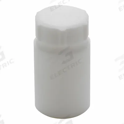 DYNALON Wide Mouth Bottle: PTFE, 25 mL, Closure Included, Colorless - PTFE Wide Mouth Round Lab Bottles