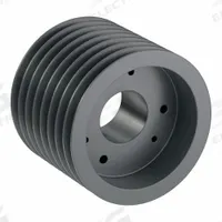 APPROVED VENDOR V-Belt Pulley: C100, 8 Groove, 10.4 in OD, Bushed Bore, F, For C/CX Belt Section (MPN 8C100F). Key specifications — Pulley Industry Number: C100; Pitch Diameter: 10 in (C); For Belt Section (broad, with similar types): C or CX.