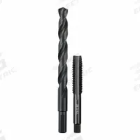 MILWAUKEE Plug Tap and Drill Bit: 2 Pc, 1/2"-13 Tap, 27/64" Drill (MPN 49-57-5560). Key specifications — attr1300596: Straight Flute.