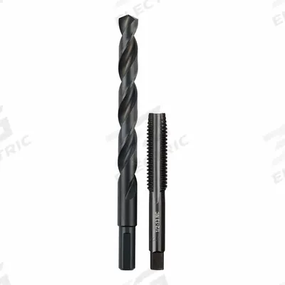 MILWAUKEE Plug Tap and Drill Bit: 2 Pc, 1/2"-13 Tap - Drill Bit & Hand Tap Sets