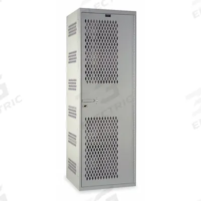 HALLOWELL Wardrobe Locker: 24 in x 22 in x 72 in, 1 Tiers, 1 Units Wide, 16 ga Panel - Ventilated Industrial Wardrobe Lockers
