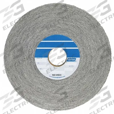 NORTON Convolute Wheel: 6 in Dia x 2 in W, 1 in Arbor, Aluminum Oxide, Medium - Deburring Wheels for Carbon Steel & Soft Metals