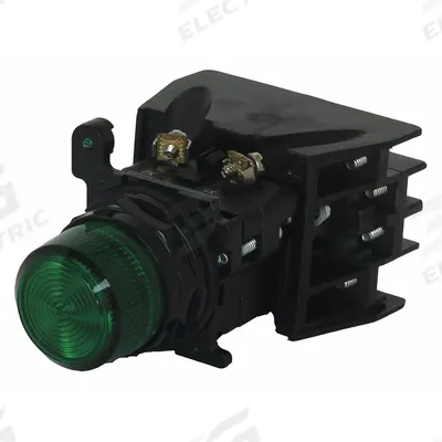 EATON Indicating Light: 30 mm Panel Mounting Size, Green, Fresnel - Modular LED Pilot-Light Assemblies