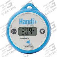MAXTEC Oxygen Analyzer: 99.9% Measurement % - Max, O2, 3 3/16 in D 2 7/16 in W 3 3/16 in H (MPN R218P12). Key specifications — Brand: MAXTEC; Display Type: LCD; Accuracy: +/-3%; Manufacturer Part Number: R218P12.