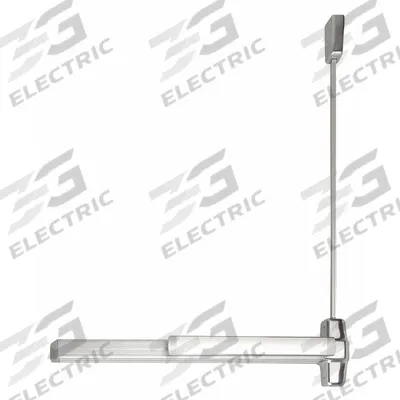 VON DUPRIN Surface Vertical Rod: 3 ft Max Door Wd - Surface Vertical Rod Push Bars