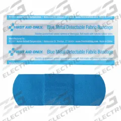 FIRST AID ONLY Adhesive Bandage: Strip Bandages, 1 in Wd, 3 in Lg, Metal Detectable, Fabric, Strip (MPN 1-656). Key specifications — Product Type: Strip Bandages; Unitized: Unitized; Water Resistance: Not Water Resistant; Brand: FIRST AID ONLY; Latex Content: Latex Free; Metal Detectable: Metal Detectable; Package Type: Box; Manufacturer Part Number: 1-656.