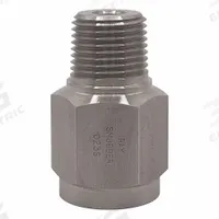 RAY Pressure Gauge Snubber: Stainless Steel, Piston, Stainless Steel NPT, 15,000 psi Max. Pressure (MPN 023S). Key specifications — Snubber Type: Piston; Connection Type: NPT; Brand: RAY; Material: Stainless Steel; Compatible Liquids and Gases: Air.
