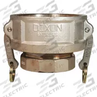 Cam and Groove Coupling: 2 in Coupling Size, 1-1/2 in -11-1/2 Thread Size, 3 7/32 in Overall Lg (MPN 2015-D-SS). Key specifications — Thread Size: 1-1/2 in -11-1/2; Gasket Material: Nitrile; Fitting Type: FNPT; Includes Locking Arm: No; Body Material: 316 Stainless Steel; Brand: DIXON VALVE & COUPLING.
