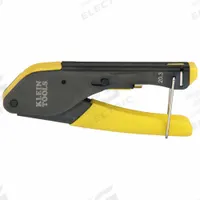 KLEIN TOOLS Dieless Crimper: For F Connectors, RG59/RG6/6Q, 5 5/8 in Overall Lg, Spring-Loaded (MPN VDV212-008-SEN). Key specifications — attr470438: Compression Crimper; attr470441: RG6/6Q; attr470442: F Connectors; attr470440: Spring-Loaded; attr424247: KLEIN TOOLS.