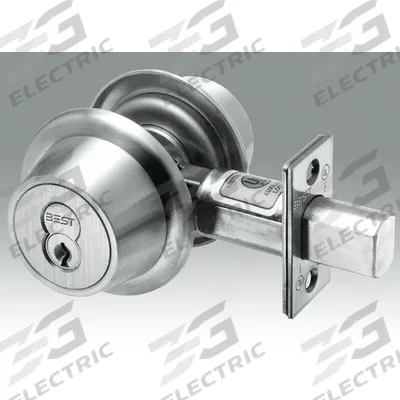BEST Deadbolt Lock: Cylindrical, Interchangeable Core, 3 in Door Thick - Max - Standard Cylindrical Deadbolts