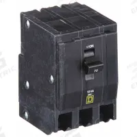 SQUARE D Miniature Circuit Breaker: 70 A, 120/240V AC, Three Phase, 10kA at 120/240V AC, 3 Poles (MPN QO370). Key specifications — Phase: Three; Amps: 70 A; AC Voltage Rating: 120/240V AC; Max. AIR Rating: 10kA at 120/240V AC; For Use With: QO Load Centers and NQ Panelboards; Brand: SQUARE D.